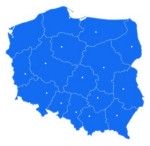 mapa polski z firmami spawającymi światłowody